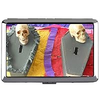 Yanteng Cigarette Case King Size,Dead Day Skull White Mexico Protection Credit Business Card Holder Case Storage Box