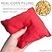Corn Filled Cornhole Bags - Set of 8 Bean Bags for Corn Hole Game - Regulation Size & Weight - Red and Blue