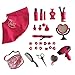 The New York Doll Collection 30 PC Doll Hair Care set - Includes Doll Cape and Waist Belt - Deluxe Hair Styling set for 18-inch Dolls