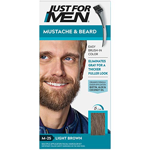 Just for men mustache&beard brush-in Color Gel application kit Light brown m-25 (011509049025)