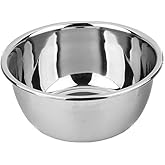 meleg otthon Stainless Steel Bowl,3QT Salad Bowl,Metal Bowls,Stainless Steel Basin,Heavy Duty Deeper Edge Mirror Finish Dishwasher Safe bowl (M)…