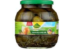 KÜHNE Kuhne Kosher Barrel Pickles, 35.9 fl oz, from Germany with with dill, onions and mustard seeds (pack of 2)
