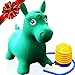 Inflatable Bouncy Horse/Pony - Animal Hopper Ride-on Seat – Best Gift for Toddlers Age 1, 2, 3, 4 Year Old Boys and Girls Indoor/Outdoor + Free Foot Pump