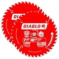 Freud D0740PX Diablo 7-1/4" 40T Finish/Plywood 5/8" Arbor Saw Blade, 2-Pack