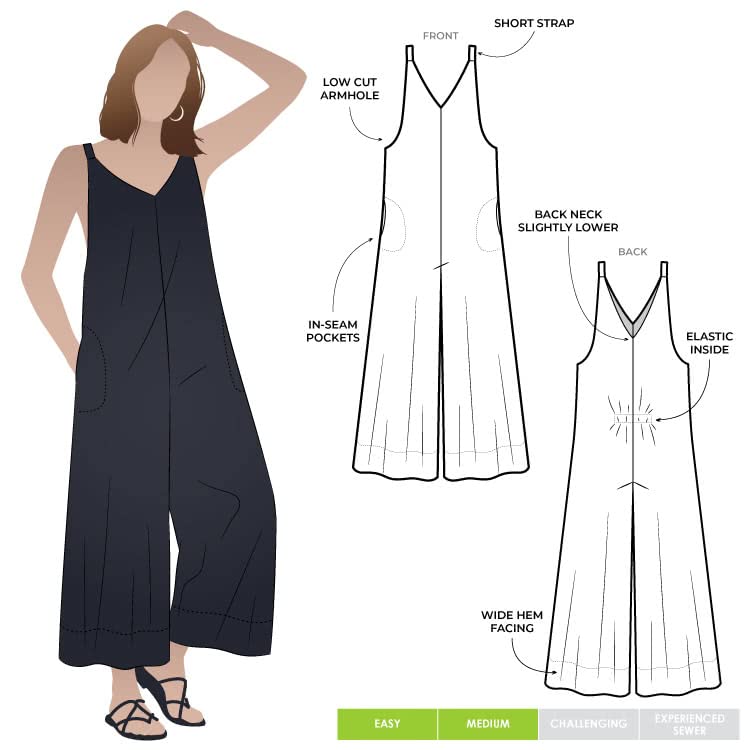 Style Arc Sewing Pattern - Norman Jumpsuit (Sizes 04-16)