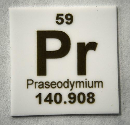 "Praseodymium" 1" x 1" Elemental Ceramic Column Scoring Wafer