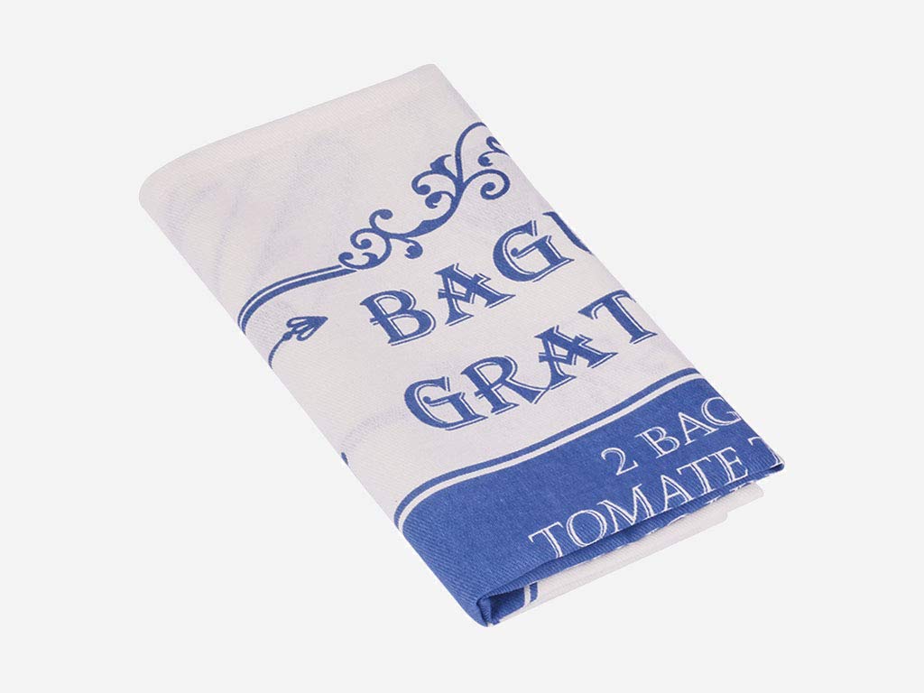 My Home Tea Towel Kitchen Baguette Blue