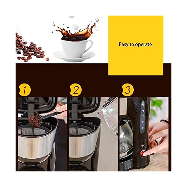 1yess Drip Kaffeemaschine, Elegantes Design, Six-Tasse Kaffee-Maschine, Anti-Tropf-Funktion, Stainless W, 750 ml… – Bild 6