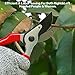 HONGJUN 7″ Professional Garden Hand Pruners Bypass Pruning Shears Sharp SK 5 Stainless Steel Blades Heavy Duty Scissors Premium Razor Clippers Sap Groove Design for Small Hands (7″ Red)thumb 4