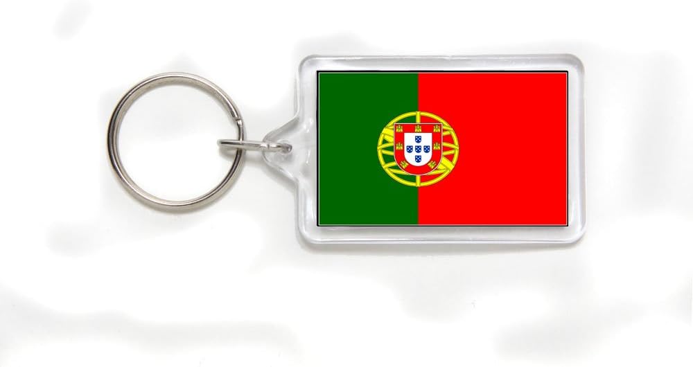 Portugal Portuguese Flag Double Sided Acrylic Key Ring