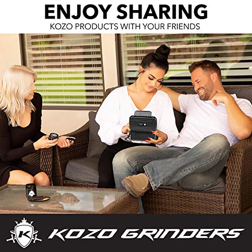 Kozo Smell Proof Stash Box Combo Kit with Aluminium 2.5" Herb Grinder