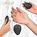 Konjac Sponge for Face | All Natural and Reusable | Konjac Facial Sponge with Activated Bamboo Charcoal | Gentle Exfoliating Sponge for Face | Cleaning for All Skin Types | Biodegradable - Black