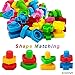 FIOLOM Nuts and Bolts Fine Motor Skills Montessori Toys Interlocking Building Blocks Learning STEM Educational Toy Match Game Toddler Puzzles Preschool Activities Gifts for 3 4 5 Yr Old Boys Girls Kid