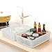 Lesbin Plastic Storage Trays Baskets/Organizing Baskets, 13.2 Inches x 9.6 Inches x 3.6 Inches, Set of 6 (White)