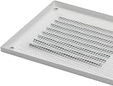 Europlast 400x100mm White Metal Air Vent Grille Cover with Insect Mesh view 5
