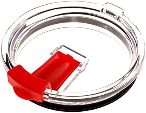HD New Design 30 Oz Tumbler Tab Lid - Completely Spill Proof and fits all 30oz Tumblers including Yeti Rambler ,RTIC and Ozark Trail (Red) Free when purchased with The HD Tumbler