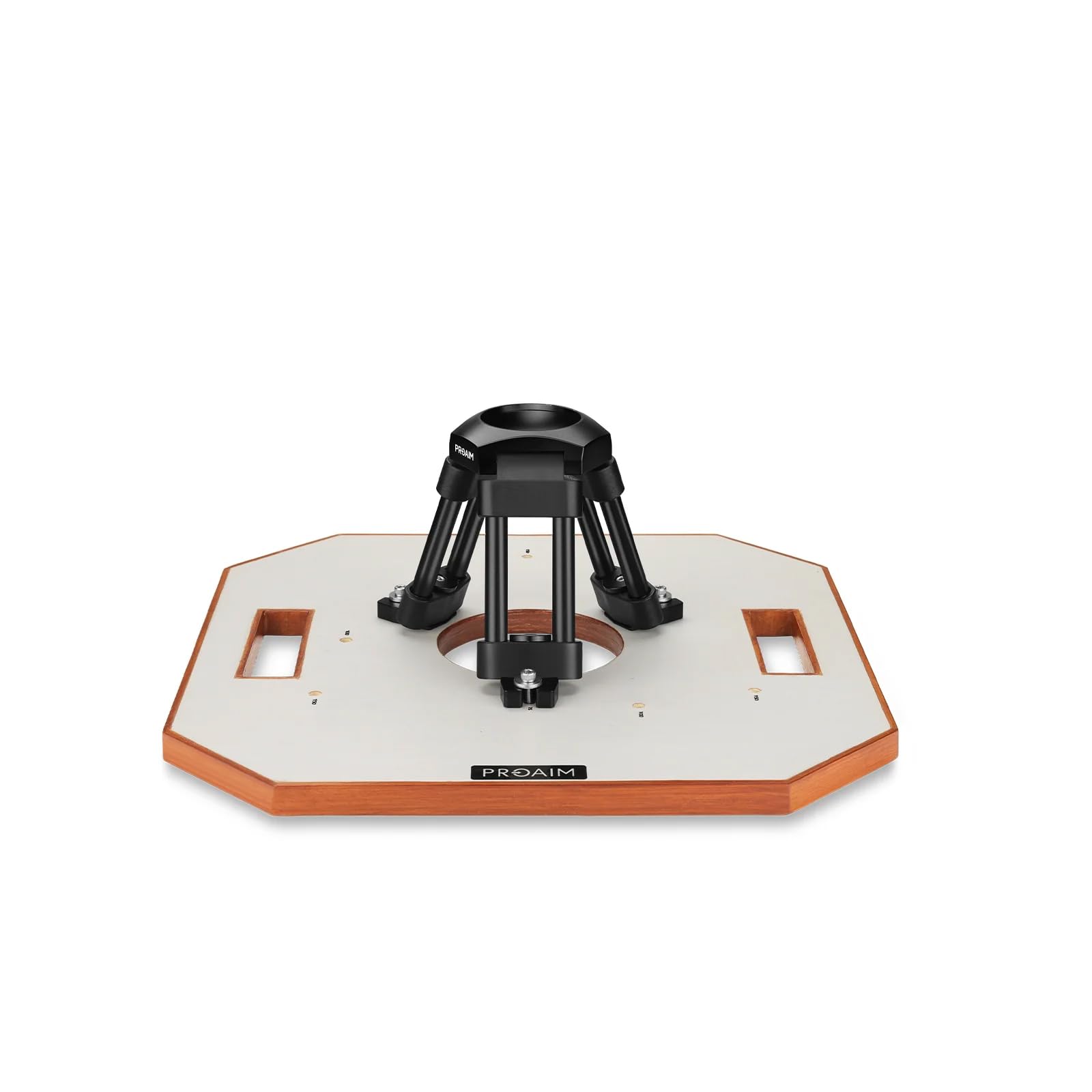 PROAIM 75mm Hi-Hat de alta resistencia para cámara cinematográfica, cámara profesional. Mini trípode con elevador de 6,5" de altura y tablero de madera octogonal. Carga útil: 75kg/165lb (HT-BOWL75-00)