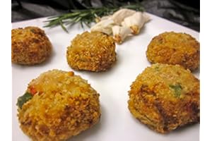 APPETIZERSUSA Crab Cakes (Breaded) - Gourmet Frozen Seafood Appetizers (40 Piece Tray)