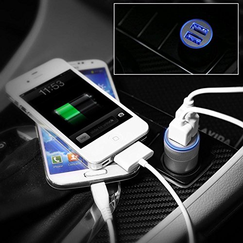 SA08 USB Car Charger with Four USB Ports for iPad Tablet PC Electronic Products