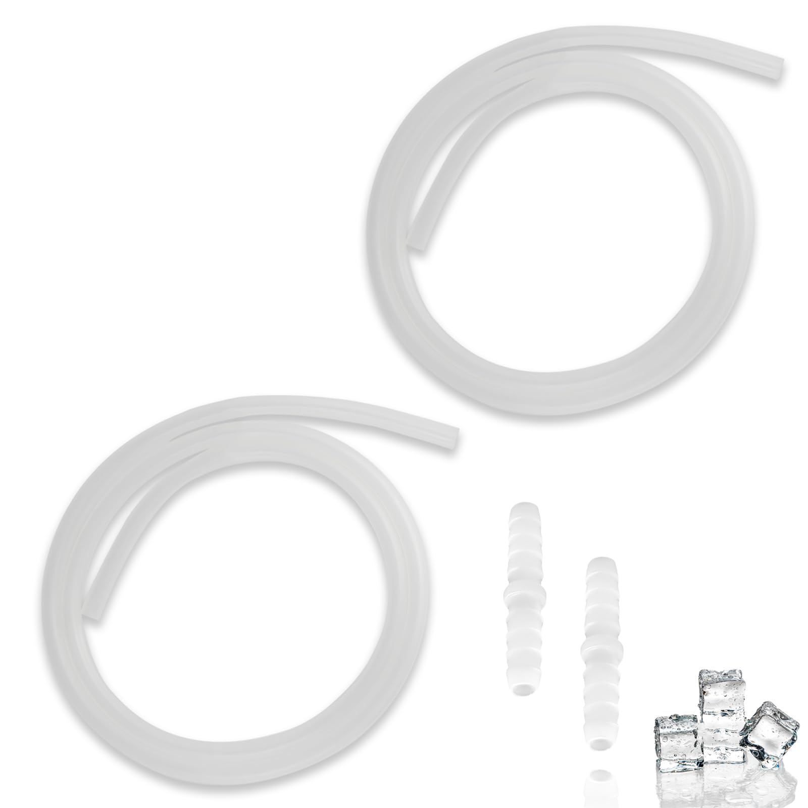 Photo 1 of 2-Pack Drain Hose Extension for Nugget & Opal Ice Maker, 1/4'' ID and 3.3 Feet Drain Hose Extension for Nugget Ice Maker, Ice Maker Hose Replacement Made for Nugget Accessories