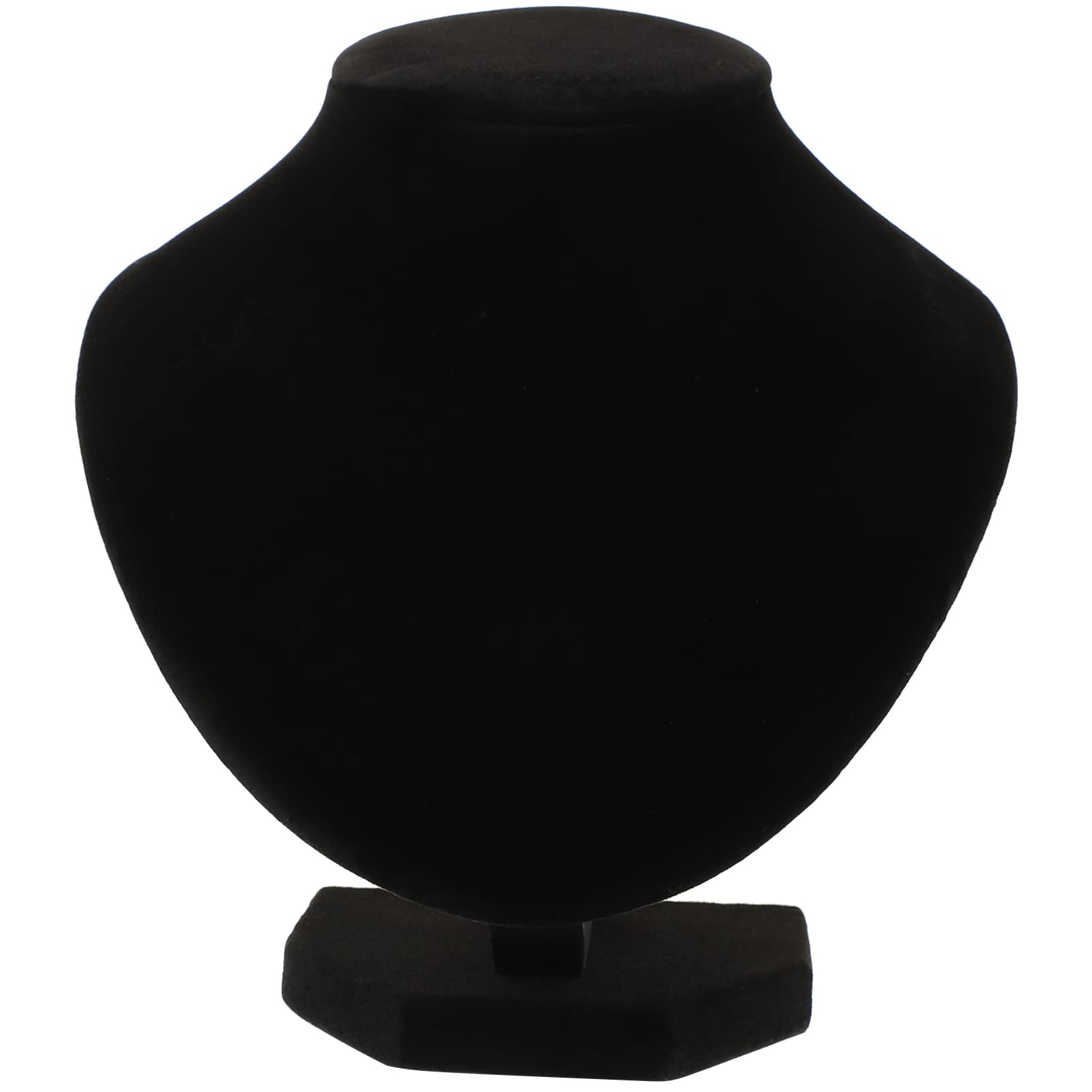 SUPVOX Necklace Display Stand Black Velvet Jewelry Easel 3-Dimensional for Neck Chain and Bust Necklace Holder Necklace Organizer