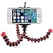 Case Star Octopus Style Portable and Adjustable Tripod Stand Holder for iPhone, Cellphone, Camera and Case Star Cellphone Bag-Red and Black