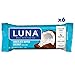 Luna BAR - Gluten Free Snack Bars - Chocolate Dipped Coconut Flavor -8g of Protein - Non-GMO - Plant-Based Wholesome Snacking - On The Go Snacks (1.69 Ounce Snack Bars, 6 Count)