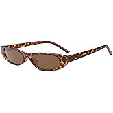 AOOLIA Retro Rectangular Sunglasses Women Cat Eye Sunnies Small Square 90s Glasses Trendy Y2K for Summer Vacation