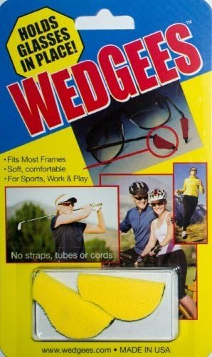 Wedgees Eyeglass Retainers and Eyewear Holders (Yellow Sport) by Wedgees LLC