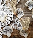 Burlap and Lace Rose Petals, Rustic Wedding Decor, Wedding Table Decorations Rustic, Confetti, Country Wedding