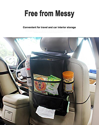 Ocamo Car Seat Back Storage Bag, Temperature Insulation Organizer Pouch Travel Tidy Bags - Thumbnail 2