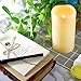 iZAN Outdoor LED Flameless Candle with Timing Function Waterproof Plastic Realistic Flickering Battery Operated LED Pillar Candle Long Lasting Battery Life 3x6 inch Waved Edge