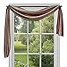 Sheer Window Scarf Valance - 50 Inch Width x 144 Inch Length (Burgundy) - Light Filtering Polyester Curtain Scarf - Lightweight Drapes for Living Room, Bedroom & Dining Room by Achim Home Decor