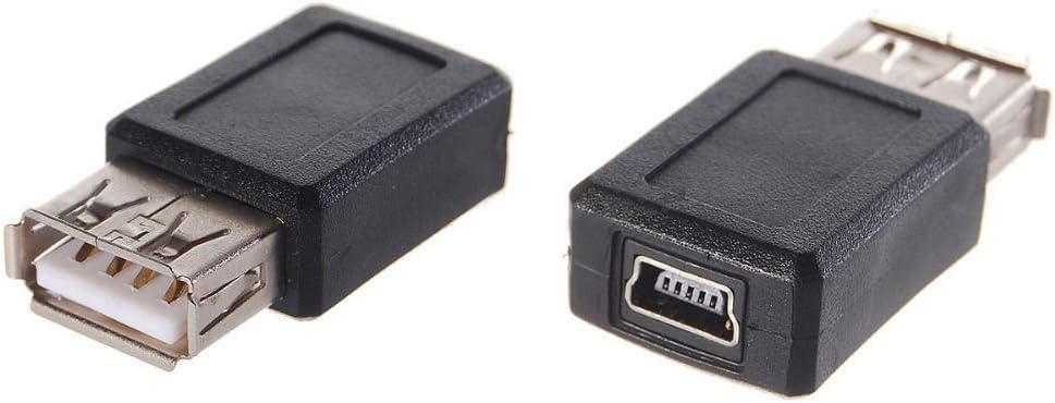 TLONiX Harrista New USB 2.0 Type A to Mini 5 Pin B Female Converter Adaptor - 1X