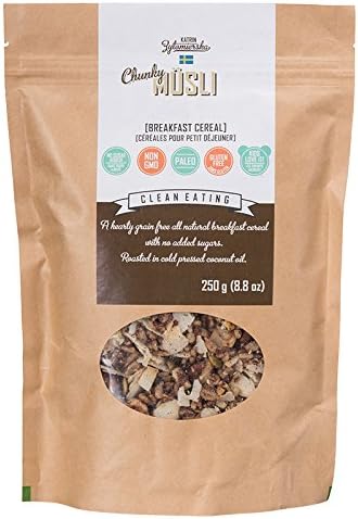 KZ Clean Eating - Swedish Breakfast Cereal - Keto - Low Carb Paleo - 250g (8.8oz) - Gluten free - No added sugar