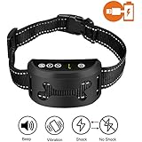 Luvsmart Bark Collar[2018 NEWEST]-Dog Anti Bark Collar Rechargeable with Vibration and No Shock/Static Shock for Small Medium and Large Dog