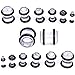 Body Candy 32 Piece Clear Acrylic Ear Stretchers Taper Plug Kit 14 to 00 Gauge
