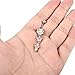 Besteel 14G White Flower Navel Rings Surgical Steel Long Dangle Belly Button Rings for Women Body Piercing