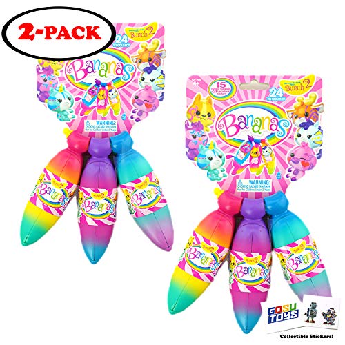 Bananas Collectible Toy 2-Pack Assorted Scented Bunch Series 2 Season 2 (Styles Inside Each May Vary) with 2 GosuToys Stickers - Thumbnail 5