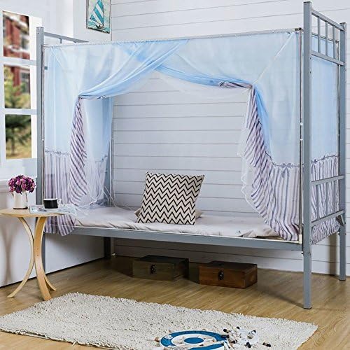Dormitory Mosquito Net,Tofover Bunk Bed Encryption Nets Bed Canopy Square Student Dorm Netting Blackout Curtains Anti-Mosquito Tent (Multi 3, 90 X 190 X 150CM)