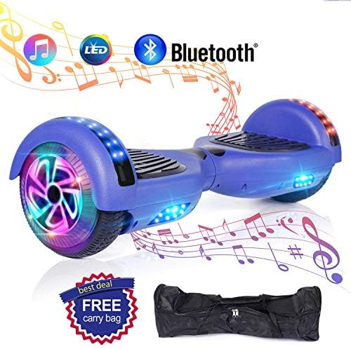 Huanhui 6.5'' Two Wheel Self Balancing Scooter 300w*2 Motors Hover Board for Child and Adult Smart Electric Kids Personal Transportation, Safety UL 2272 Certified, UK Charger, Newest