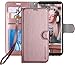 Galaxy S8 Case, ERAGLOW Luxury PU Leather Wallet Flip Protective Case Cover with Card Slots and Kickstand for Samsung Galaxy S8 (Rose Gold)