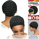 Vivica A. Fox - CORNROW EXPRESS CAP - Horseshoe-MEDIUM Mesh Weave Cap in OFF BLACK