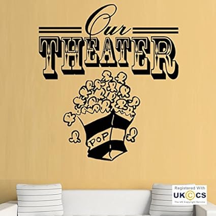 Theatre Cinema Film Cool Tv Citation Mur Art Stickers Muraux Vinyle Accueil Chambre Decor Chambre Garsons Filles Enfants Adultes Accueil Salon Cuisine Salle De Bain Accessoires Citations Mural Amazon Fr Bricolage