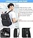 HFSX Vintage College Laptop Backpack for Women & Men - with USB Charging Port (Black, Fits 15.6 inch Notebook)