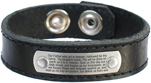Lord's Prayer Leather Bracelet