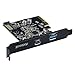 dodocool PCI-E Express Card with USB 3.1 and Type-C Ports 15-Pin ConnectorSuperSpeed Gen II (10 Gbps) for Windows 7 / 8 / 8.1 / 10 Linux Kernal