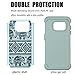 S7 Edge Case, MagicSky [Shock Absorption] Studded Rhinestone Bling Hybrid Dual Layer Armor Defender Protective Case Cover for Samsung Galaxy S7 Edge (Elephant)