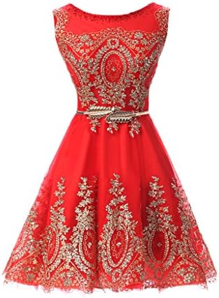 Audrey Bride Chic Evening Gowns for Woman 2016 Formal Prom Dresses-26W-Red Short2