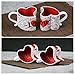 I Love You Kissing Mugs, Set of 2, Coffee Mugs with Heart Shape Design Perfect Gift for Him and Her, Wedding, and Anniversary Present for Bride and Groom, Valentine's Day Gift
